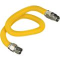 Gas Connector 36 Inch Yellow Coated Stainless Steel 5/8â€� OD Flexible Gas Hose Connector For Gas Range Furnace Stove With 1/2â€� FIP X 1/2â€� MIP Stainless Steel Fittings 36â€� Gas Appliance Supply Line