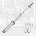 Dkelincs 7ft Olympic Barbell Bar Solid Chrome Weightlifting Barbell with 2 Spring Collars 700 lbs Capacity