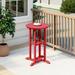 Costaelm Paradise 37 Counter Height Round Outdoor Patio Cocktail Bar Table Red