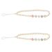 2pcs Phone Beaded Bracelet Anti-lost Chain Phone String Strap Phone Case Decor