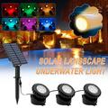 GERsome Solar Yard Spot Lights RGB Pond Lights Outdoor IP68 Waterproof Color Changing Spotlights Submersible Fountain Light Colored Outside Landscape Lights 3 Lights