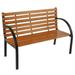 48-inch Beautifully Designed Hardwood Slotted Steel cast Iron Frame Outdoor Terrace Garden Bench Park seat Suitable for Outdoor Park Courtyard