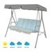 PENGXIANG Outdoor Swing Replacement ?Seat 3 Seaters Chair Porch Top Hammock Cover with Waterproof UV32+ Surface for Garden Patio Swing Chair