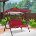 Clearance! Ttybhh Canopy Shade Swing Canopy Cover Rainproof Oxfords Cloth Garden Patio Outdoor Rainproof Swing Canopy Red