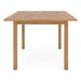 Mathieu Square Teak Outdoor Dining Table with Umbrella Hole