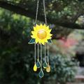 Soikfihs Beautiful Sunflower Window Siding Decorative With Chains For Home Decor Home Decor Wind Chime Ornament Wind Chimes Bedroom Wind Chime Indoor Wind Chime Decor