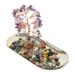 Fortune Tree Incense Burner Office Crystal Holder Household Decor Silver Serving Tray