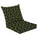 2 Piece Indoor/Outdoor Cushion Set Vintage dark spotted seamless pattern Casual Conversation Cushions & Lounge Relaxation Pillows for Patio Dining Room Office Seating