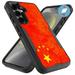 TalkingCase Hybrid Slim Phone Cover Compatible for Samsung Galaxy S24 Old Flag China Print w/ Glass Screen Protector Military Grade Dual-Layer Raised Edges Print in USA