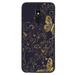 Golden-Butterfly-Black-Gold-Floral-Print-Flowers-Butterflies-Impact-Resistant phone case for LG K40 for Women Men Gifts Soft silicone Style Shockproof - Golden-Butterfly-Black-Gold-Floral-Print-Flower