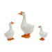 simhoa 3 Pieces Garden Goose Statues Artificial Figurines Room Animal Sculptures for Micro Landscape Decoration Hotel Indoor Outdoor