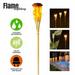 KEINXS Solar 5-LED Flickering Amber Bamboo Tiki Torch Landscape Light