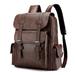 Dengmore Travel Shoulder Purse Bag Leather Laptop Backpack For Men Travel Office Backpack College Bookbag Casual Waterproof Computer Backpack Fits Notebook 15.6 Inch