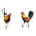 Set of 2 Acrylic Rooster Statues Outdoor Garden Statues Chicken Decor Garden Sculptures & Statues For Patio Lawn