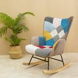 Rocking Chair Modern Accent Rocking Chairs Nursery Accent Chair Outdoor High Back Porch Rocker for Living Room Bedroom Nursery