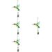 4pcs Glass Hummingbird Wind Chime Elegant Garden Hummingbird Metal Wind Chime Garden Decor