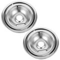 2 Pcs Stove Cover Drip Tray Stainless Steel Crimping Gas Stoves Iron