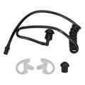 2024 Earpiece Acoustic Tube Coiled Replacement 2 Way Radio Headset Mic Tube with Eartip for Motorola for Kenwood for Icom Transparent Eartips