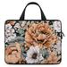 LAKIMCT Vintage Modern Floral Laptop Bag Computer Bag Briefcase Messenger Bag Waterproof Laptop Case for Work 13 inch