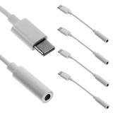 4 Pcs Audio Adapter Audio Jack Adapter Type-C Earphone Adapter Cable Multi- Functional Adapter Type-C Earphone Adapter Earphone Converter Typec Adapter Adapter Cable Converter White Abs Shell Tpe Wire