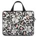 LAKIMCT Leopard Print Butterfly Laptop Bag Computer Bag Briefcase Messenger Bag Waterproof Laptop Case for Work 15 inch