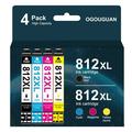 812XL Ink Cartridges for Epson Ink 812 XL 812XL T812XL T812 Combo Pack for Workforce Pro WF-7840 WF-7820 WF-7310 EC-C7000 Printer (Black Cyan Magenta Yellow)