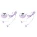 2 Pieces Cat Earphone Earbuds Plugs Storage Bag Earplugs Headphones Wired Purple Headset Comfortable