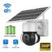 1pc 3.0MP Solar Power Wifi PTZ Camera With Battery Inside Smart Home Outdoor Waterproof Video Surveillance Floodlight IP Camera System Support PIR Motion Detection Color Night Vision