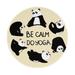 Disketp Panda Doing Yoga Small Mouse Pad 7.9x7.9 Inches Washable Round Mousepad For Office Laptop Computer Non-Slip Rubber Base Mouse Pads For Wireless Mouse