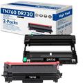 TN760 Toner Cartridge and DR730 Drum Unit Compatible for Brother TN-760 TN730 TN-730 DR-730 to use with DCP-L2550DW HL-L2350DW MFC-L2710DW MFC-L2690DW Printer (1 Toner Cartridge 1 Drum Unit)