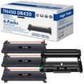 Compatible Toner Cartridge and Drum Unit Replacement for Brother TN450 TN420 DR420 to use with HL-2270DW HL-2280DW HL-2230 HL-2240 MFC-7360N MFC-7860DW 2840 2940 (3 Toner 1 Drum)
