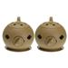 FRCOLOR 2 Pcs Body Moxibustion Box Moxibustion Massage Treatment Pot Health Care Tool Without Moxa Cone (Khaki)