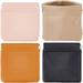 4 Pcs Lambskin Pocket Cosmetic Bag Portable Mini Make Up Bags Squeeze Top Self Closing Coin Purse Small Makeup Pouch Waterproof Travel Storage for Women Cosmetics Headphones Jewelry 8cm