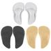 Washable High Arch Orthopedic Insoles 3 Pairs Heels Pads Forefoot Shoe Inserts Forefeet Women Support Flannel Gel Miss