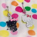 Kawaii Sanrio Hello Kitty Navel Nail Belly Button Ring Female New Fashion Sexy Y2k Piercing Navel Nails Body Jewelry Accessories