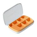 Lhked Pill Organizer Double 7-cell Pills Box With Pills Cutter Weekly Pills Box Round Pills Storage Box Portable Travel Pills Cutter Box Jewelry Organizer Makeup Organizer Clearance