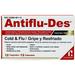 ANTIFLU-DES Cold and Flu .. Symptoms Relief Fever Reducer .. 12 Caps Box