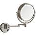 QCAI Makeup Mirror Wall Mount Lighted with 10X Magnification Direct Wire 8Inch Cordless Not Batteries Operated Hardwire Brushed Nickel