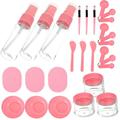 DIY Mask Kit Facial Mixer Bowl Squirter Bottle Brush Spa Care Tools Face Cosmetic Pink