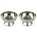 Set of 2 Travel Cream Container Portable Shaving Cup Men Shaving Tool Tall Beating Bowl Tall Feet Stainless Steel Man