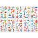 10Sheets/lot Children Cute Cartoon Unicorn Temporary Tattoo Stickers Baby Shower Kids Body Makeup Sticker Tattoos Mermaid Party mermaid3 other