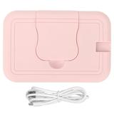 Travel Wipes Warmer Portable Thermostat Temperature USB Fast Heating Wipes Warmer for Car Use Pink