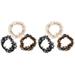 6 Pcs Crystal Imitation Pearls Non Damaging Hair Tie Suitable for Adults Headband Accessories Miss