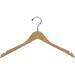 Wooden Top Hanger With Natural Finish Space Saving 17 Inch Flat Hangers With Chrome Swivel Hook & Notches For Hanging Straps (Set Of 25) By