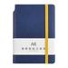 Anuirheih Small Notebooks A6 3.5x5.7Inch Pocket Notebooks Mini Hand Thickened Office Learning Notebook with PU Leather Cover Dark Blue