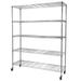 5-Tier Steel Wire Shelving Unit - NSF-Certified Organizational Solution