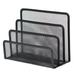 Tainini Desk Organizer Mesh Desktop Office Supplies Book Holder Stationery with 4 Compartments for Office Home School Classroom Black