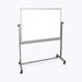 X 36 H Rolling Reversible Dry Erase Double-Sided Magnetic Whiteboard With Aluminum Frame And Marker Tray - Perfect For School Classroom Conference And Presentation