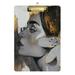 ALAZA African American Woman Art Painting Clipboards for Kids Student Women Men Letter Size Plastic Low Profile Clip 9 x 12.5 in Silver Clip