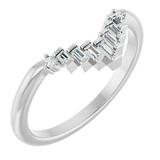 14K White .08 CTW Natural Diamond Contour Band 126353:102:P